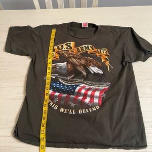 Bayside made in the United States Army T-shirt, size medium